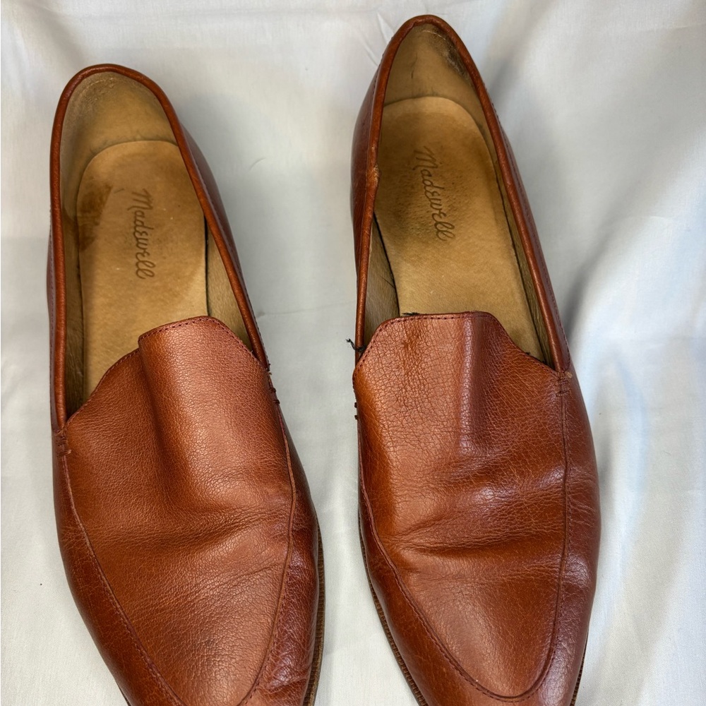 Madewell Womens Brown Leather Loafers - Picture 2 of 6